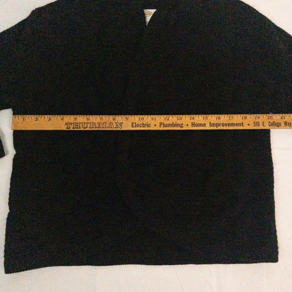 Talbots Black Cashmere Silk Blend Pullover Sweater Women's Large - Picture 7 of 11